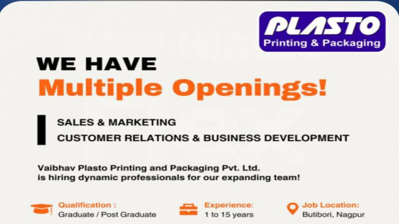 Plasto Pvt Ltd Recruitment 2026