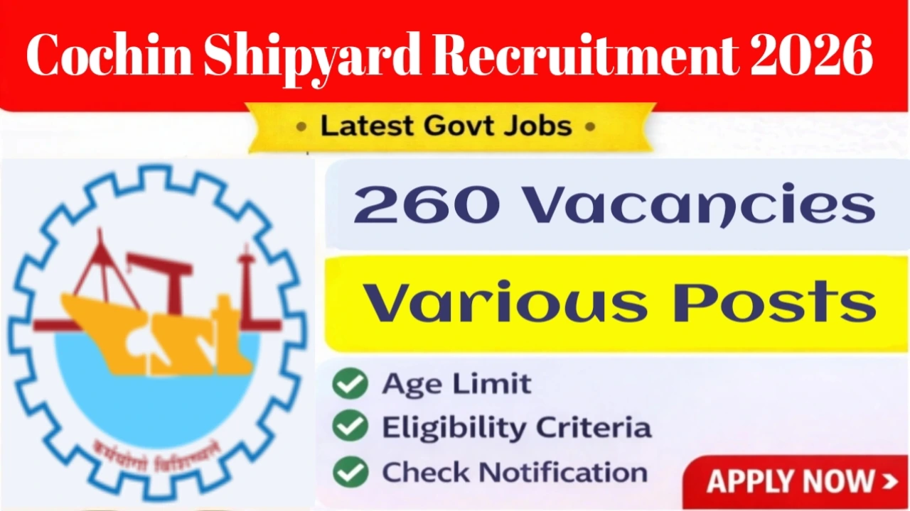 Cochin Shipyard Recruitment 2026