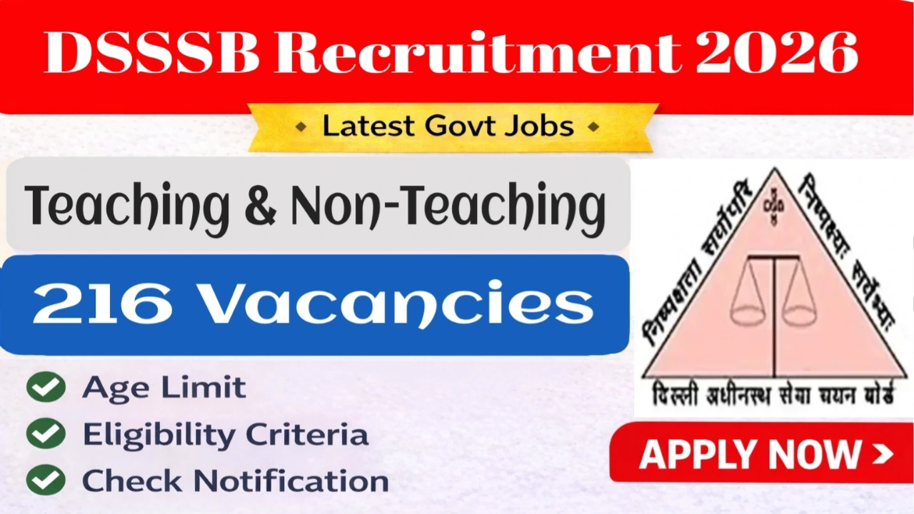 DSSSB Recruitment 2026
