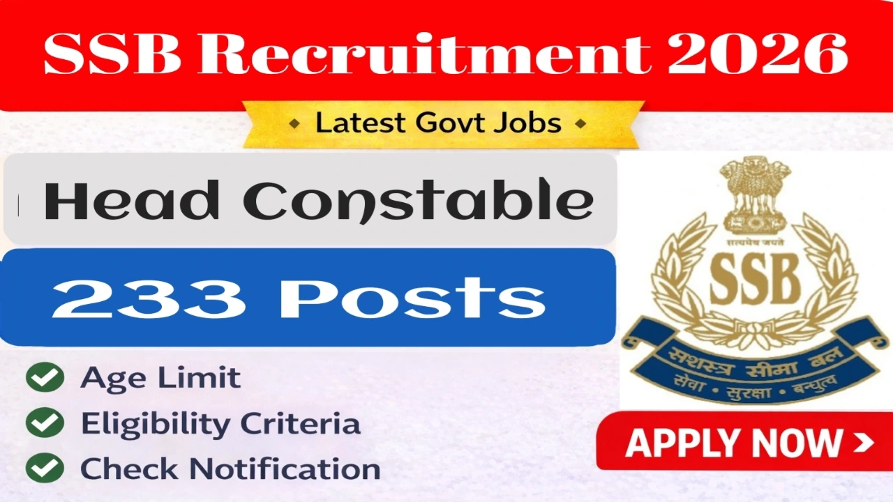 SSB Head Constable Recruitment 2026