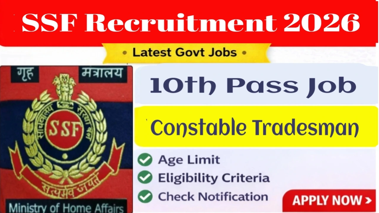Secretariat Security Force (SSF) Recruitment 2026