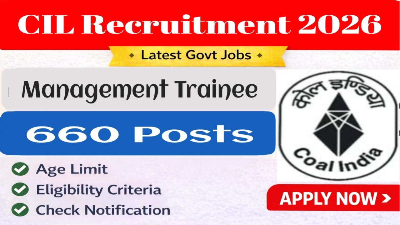 Coal India Ltd (CIL) Recruitment 2026