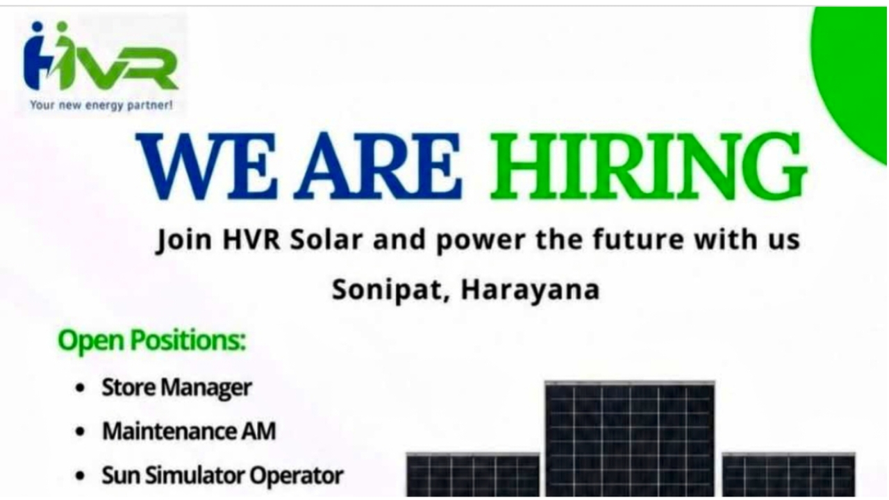 HVR Solar Recruitment 2026
