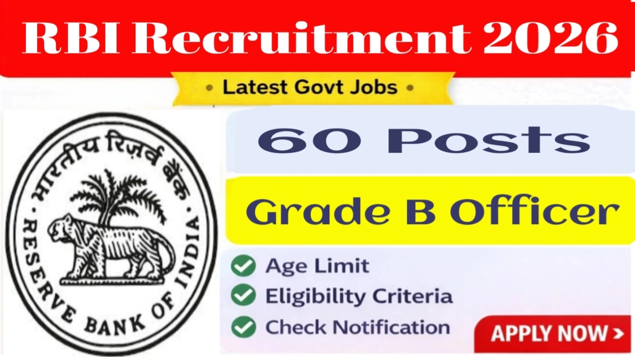 RBI Grade B Officer Recruitment 2026