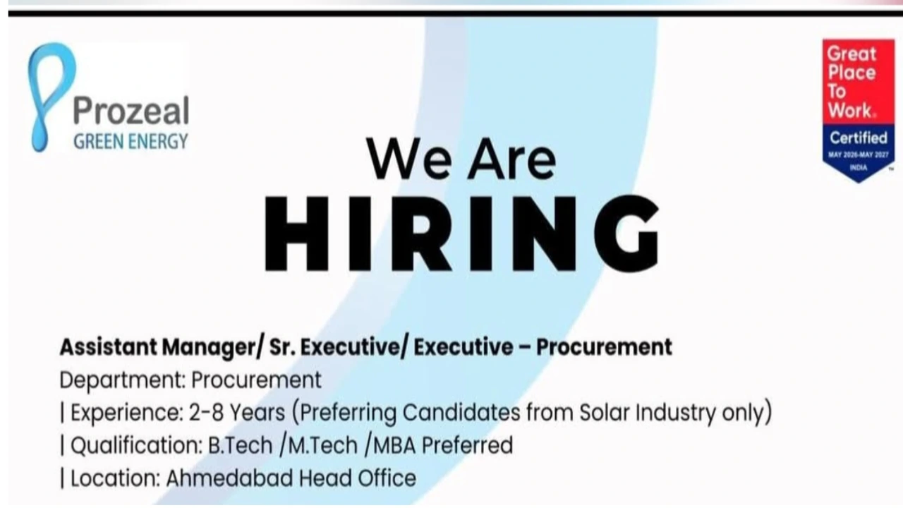 Prozeal Recruitment 2026