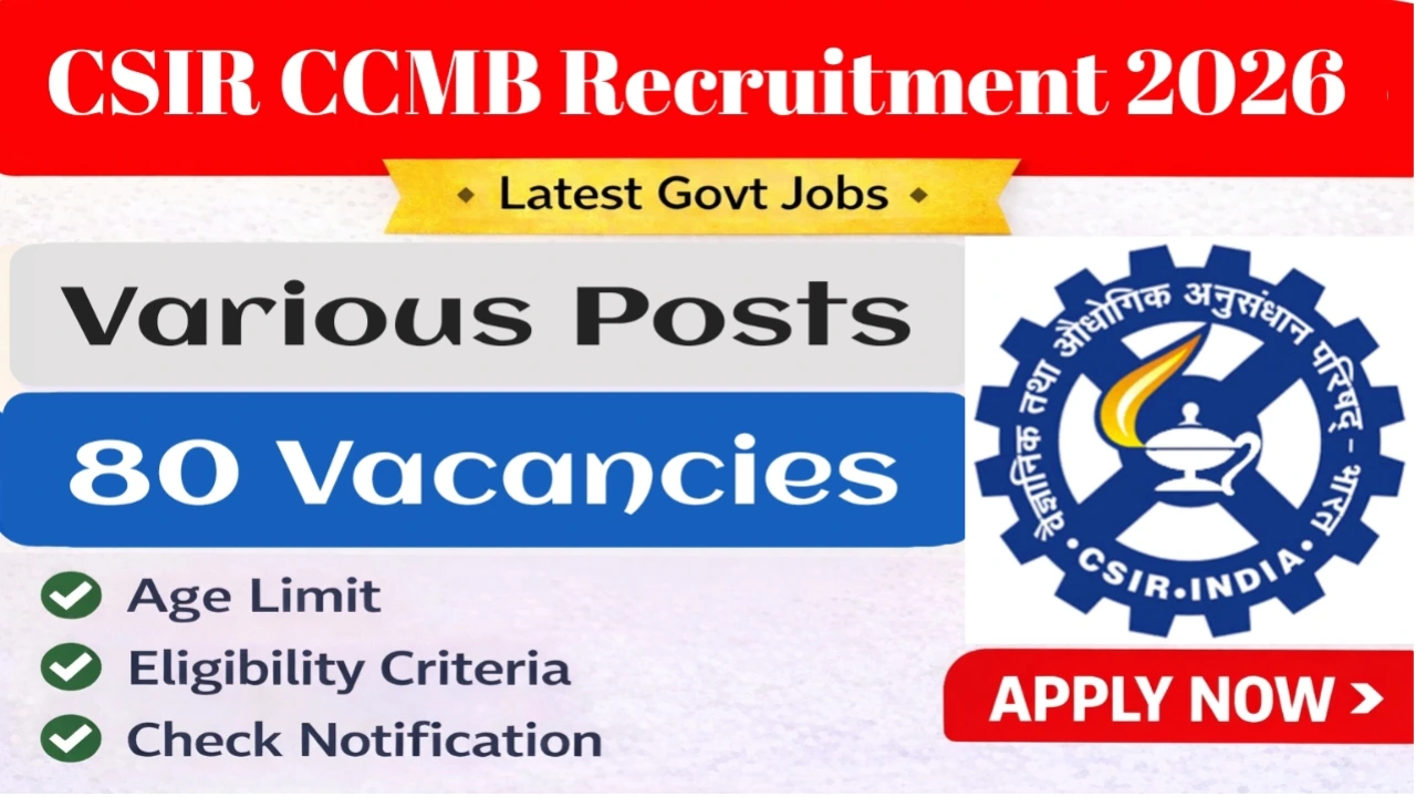 CSIR CCMB Recruitment 2026