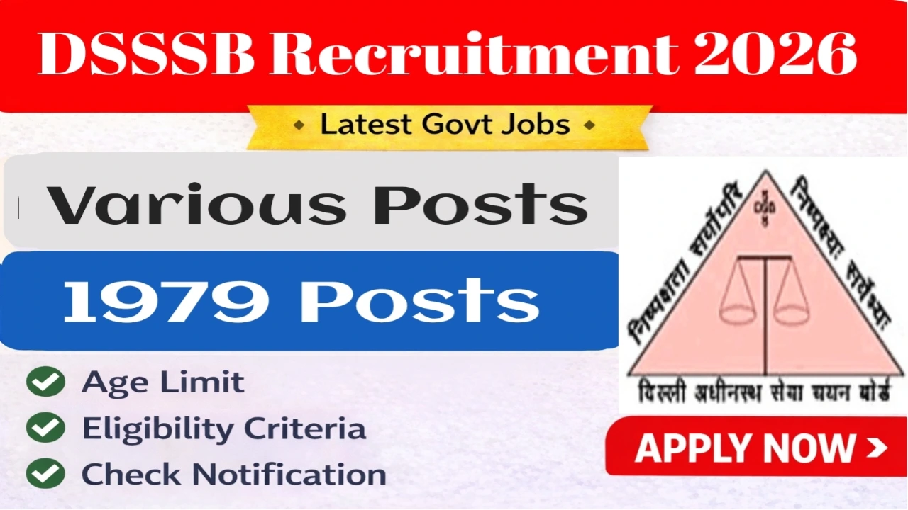 DSSSB Recruitment 2026