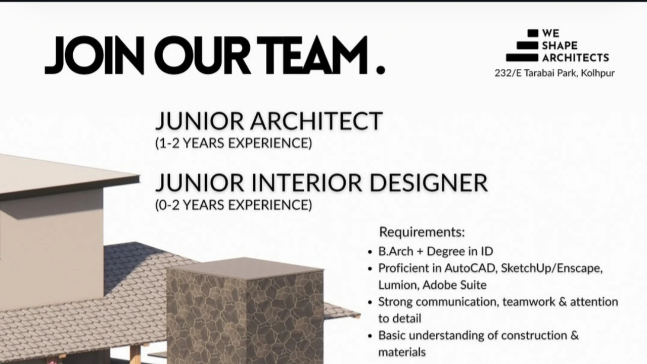 WeShape Architects Recruitment 2026