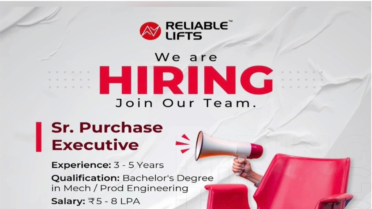 Reliable Lifts Pvt Ltd Recruitment 2026